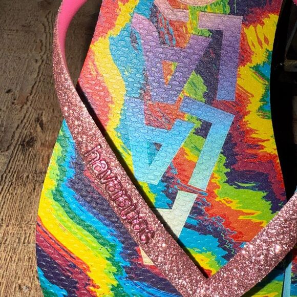 NEW Havaianas Slim Carnaval Flip Flops multicolor - Picture 5 of 7